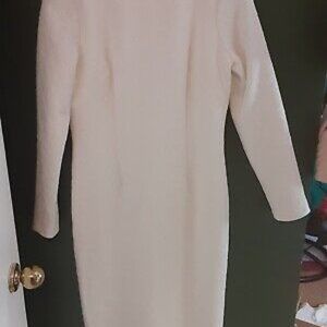 cream colored knee length dress size 10